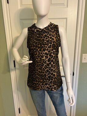 Ann Taylor Leopard Print Sleeveless Camisole - Brown & Black